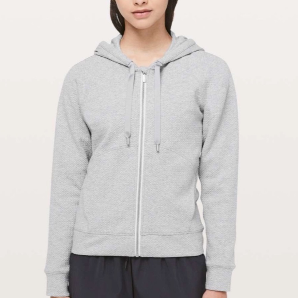 EXPRESS Yoga Catch A Moment Zip Hoodie Dark Gray Super soft Stretch SZ SMALL